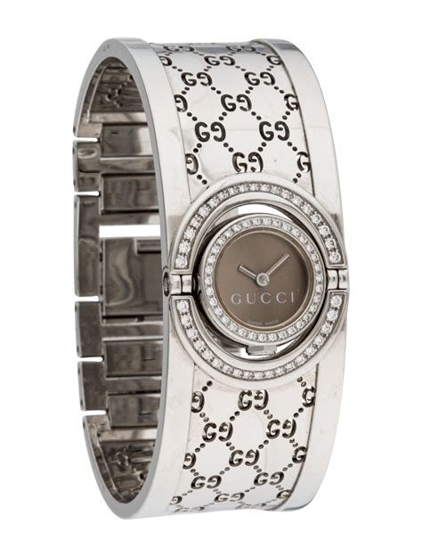 digital gucci watch with diamonds|Gucci diamond watches ladies.